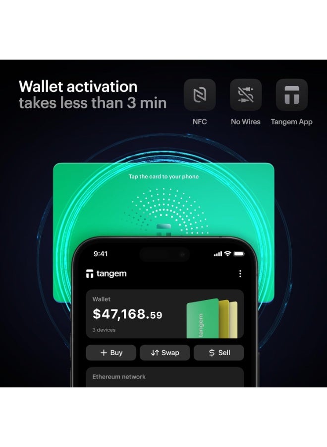 tangem محفظة العملات الرقمية الصلبة 2.0 [عبوة من 3 بطاقات] - صن دروب - Image 2